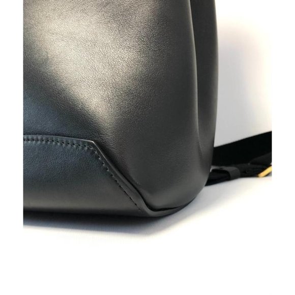 THE ROW Black Moulded Leather Backpack - Picture 3 of 12